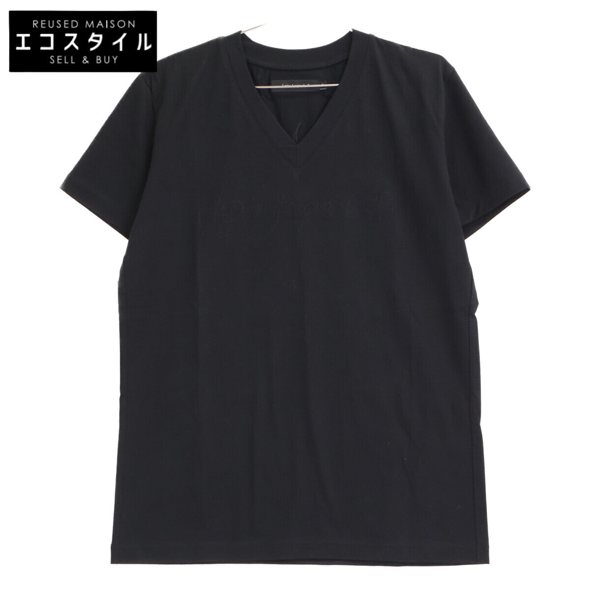 1piu1uguale3 ウノピゥウノウグァーレトレ MRT289 ﾌﾞﾗｯｸ BACK LEAF V-NECK TEE VﾈｯｸTｼｬﾂ トップス 4