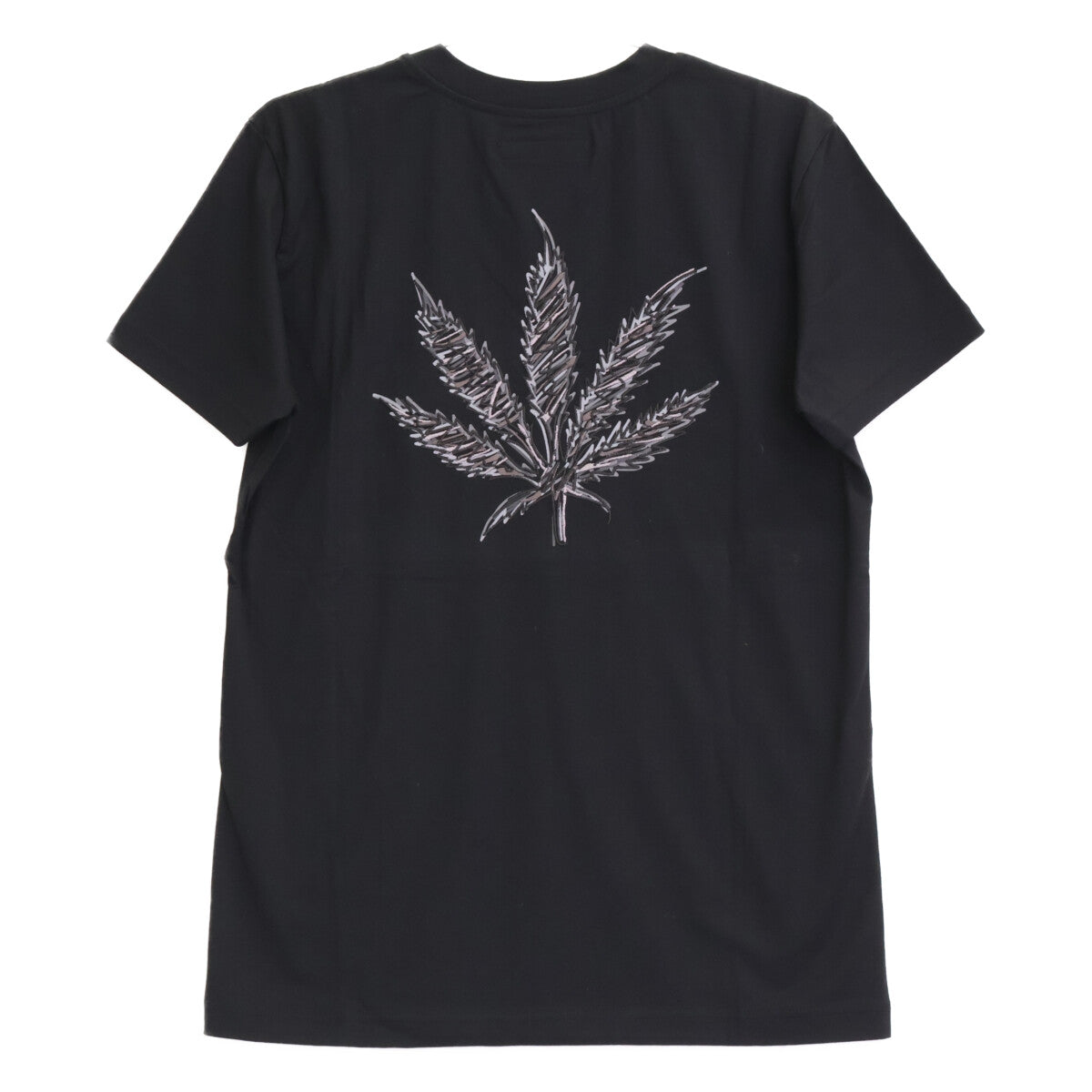 1piu1uguale3 ウノピゥウノウグァーレトレ MRT289 ﾌﾞﾗｯｸ BACK LEAF V-NECK TEE VﾈｯｸTｼｬﾂ トップス 4