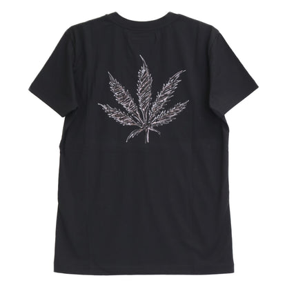 1piu1uguale3 ウノピゥウノウグァーレトレ MRT289 ﾌﾞﾗｯｸ BACK LEAF V-NECK TEE VﾈｯｸTｼｬﾂ トップス 4