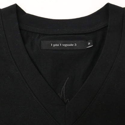 1piu1uguale3 ウノピゥウノウグァーレトレ MRT289 ﾌﾞﾗｯｸ BACK LEAF V-NECK TEE VﾈｯｸTｼｬﾂ トップス 4