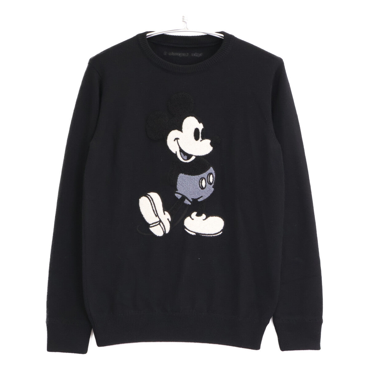 1piu1uguale3 ウノピゥウノウグァーレトレ 【×Disney】MRK220 ﾌﾞﾗｯｸ MICKEY MOUSE SWEATER ﾐｯｷｰﾏｳｽﾆｯﾄ トップス 3