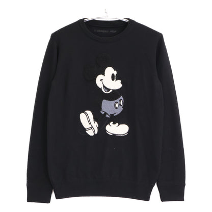 1piu1uguale3 ウノピゥウノウグァーレトレ 【×Disney】MRK220 ﾌﾞﾗｯｸ MICKEY MOUSE SWEATER ﾐｯｷｰﾏｳｽﾆｯﾄ トップス 3
