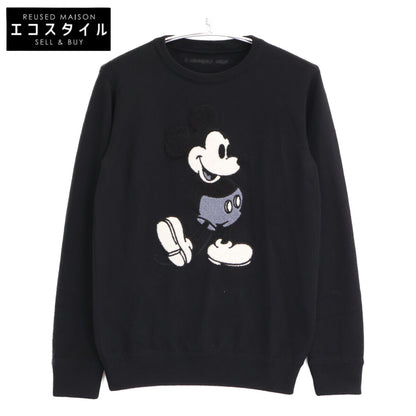 1piu1uguale3 ウノピゥウノウグァーレトレ 【×Disney】MRK220 ﾌﾞﾗｯｸ MICKEY MOUSE SWEATER ﾐｯｷｰﾏｳｽﾆｯﾄ トップス 3