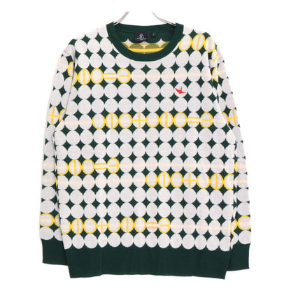 1piu1uguale3 ウノピゥウノウグァーレトレ 【GOLF】GRK067 ｸﾞﾘｰﾝ G.CREWKNIT GOLF BALL 総柄ﾆｯﾄ トップス 5