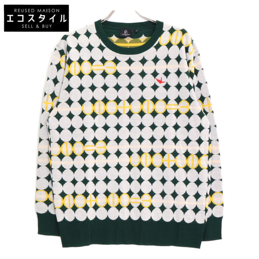 1piu1uguale3 ウノピゥウノウグァーレトレ 【GOLF】GRK067 ｸﾞﾘｰﾝ G.CREWKNIT GOLF BALL 総柄ﾆｯﾄ トップス 5