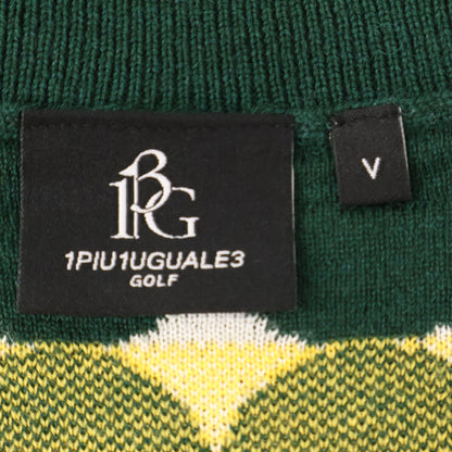 1piu1uguale3 ウノピゥウノウグァーレトレ 【GOLF】GRK067 ｸﾞﾘｰﾝ G.CREWKNIT GOLF BALL 総柄ﾆｯﾄ トップス 5