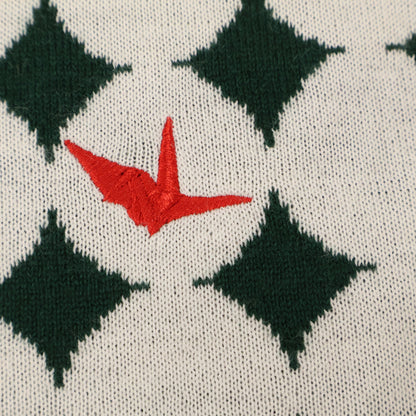 1piu1uguale3 ウノピゥウノウグァーレトレ 【GOLF】GRK067 ｸﾞﾘｰﾝ G.CREWKNIT GOLF BALL 総柄ﾆｯﾄ トップス 5