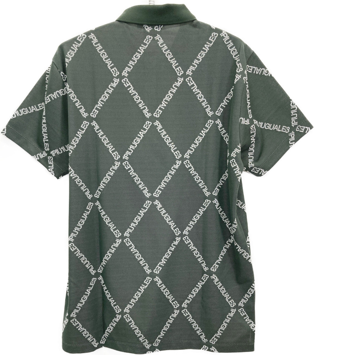 1piu1uguale3 ウノピゥウノウグァーレトレ 【GOLF】【×戸賀敬城】GRK062 ｶｰｷ ARGYLE LOGO 半袖ｼｬﾂ トップス V