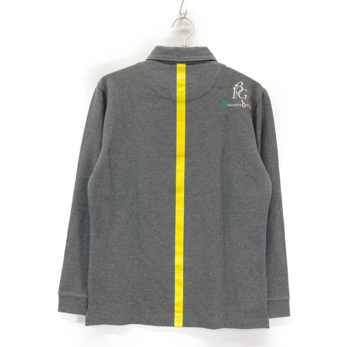 1piu1uguale3 ウノピゥウノウグァーレトレ 【GOLF】【×Del Piero】GDT012 ｸﾞﾚｰ L/S BACK LINE POLO 長袖ｼｬﾂ トップス IV