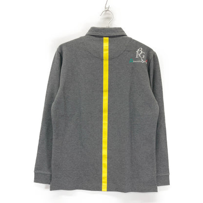 1piu1uguale3 ウノピゥウノウグァーレトレ 【GOLF】【×Del Piero】GDT012 ｸﾞﾚｰ L/S BACK LINE POLO 長袖ｼｬﾂ トップス IV