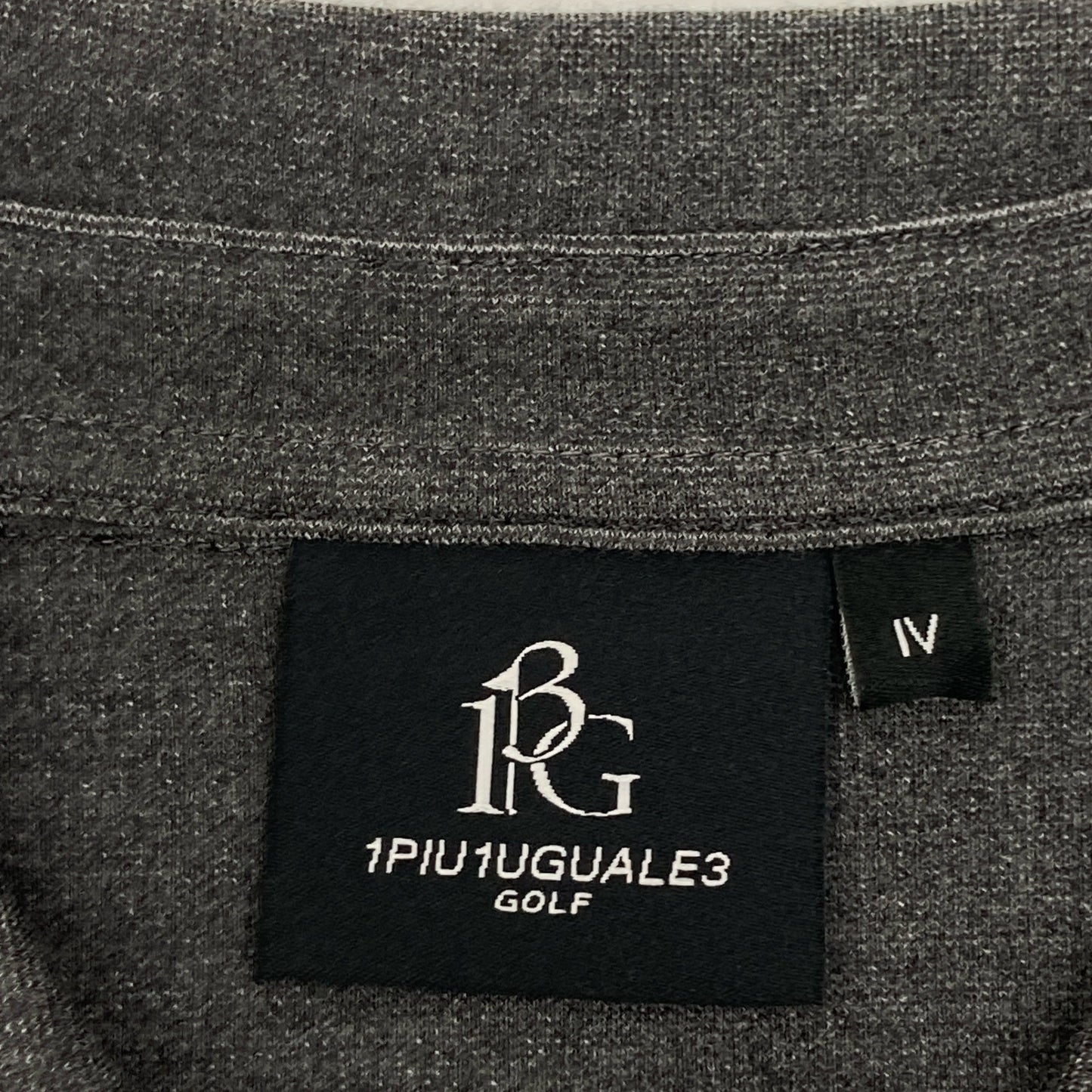 1piu1uguale3 ウノピゥウノウグァーレトレ 【GOLF】【×Del Piero】GDT012 ｸﾞﾚｰ L/S BACK LINE POLO 長袖ｼｬﾂ トップス IV