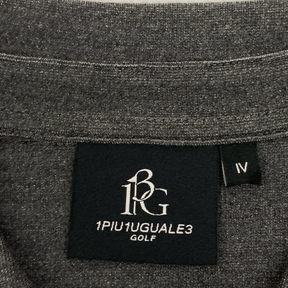 1piu1uguale3 ウノピゥウノウグァーレトレ 【GOLF】【×Del Piero】GDT012 ｸﾞﾚｰ L/S BACK LINE POLO 長袖ｼｬﾂ トップス IV