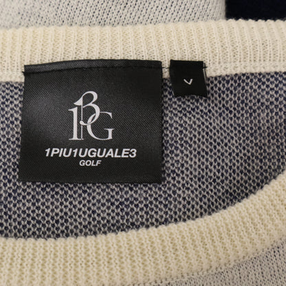 1piu1uguale3 ウノピゥウノウグァーレトレ 【GOLF】【×Del Piero】GDK002 ﾎﾜｲﾄ×ﾌﾞﾙｰ ﾊﾞｲｶﾗｰｸﾙｰﾈｯｸﾆｯﾄ トップス 5