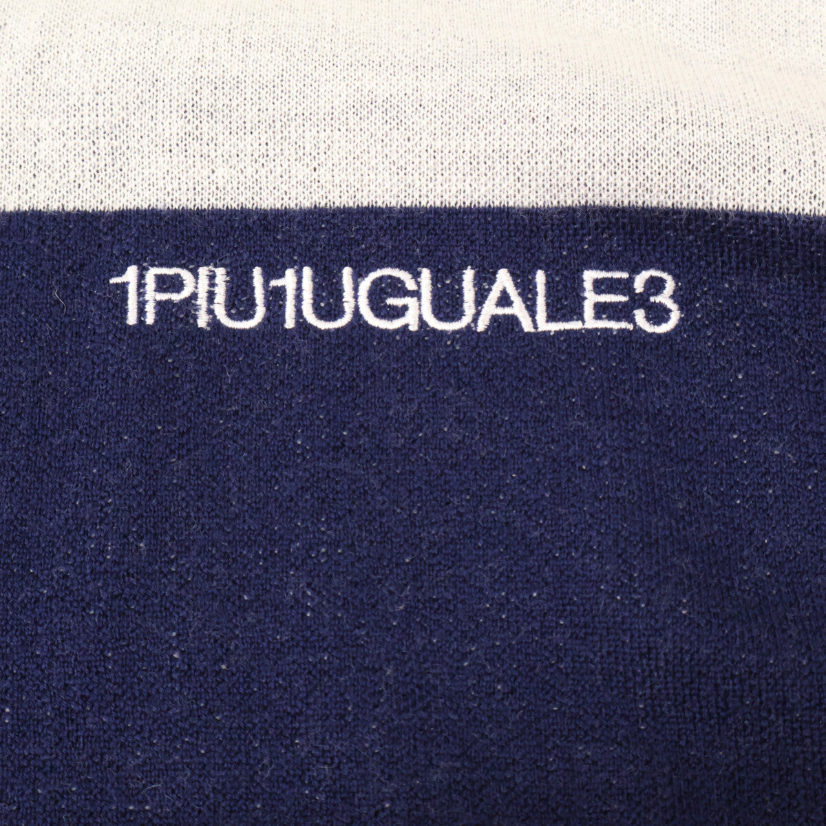 1piu1uguale3 ウノピゥウノウグァーレトレ 【GOLF】【×Del Piero】GDK002 ﾎﾜｲﾄ×ﾌﾞﾙｰ ﾊﾞｲｶﾗｰｸﾙｰﾈｯｸﾆｯﾄ トップス 5