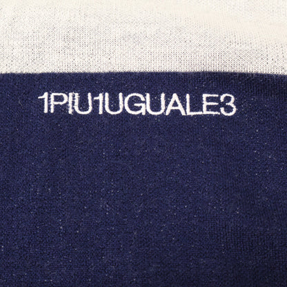 1piu1uguale3 ウノピゥウノウグァーレトレ 【GOLF】【×Del Piero】GDK002 ﾎﾜｲﾄ×ﾌﾞﾙｰ ﾊﾞｲｶﾗｰｸﾙｰﾈｯｸﾆｯﾄ トップス 5