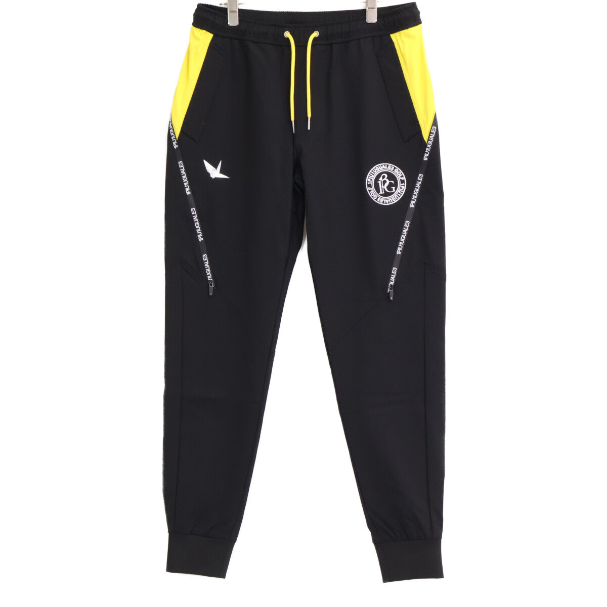 1piu1uguale3 ウノピゥウノウグァーレトレ 【GOLF】【×Del Piero】GDP010 ﾌﾞﾗｯｸ×ｲｴﾛｰ ﾄﾞﾛｰｺｰﾄﾞﾅｲﾛﾝｼﾞｮｶﾞｰﾊﾟﾝﾂ ボトムス 4