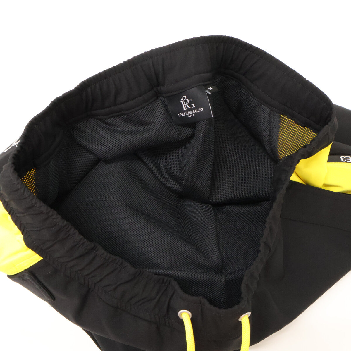 1piu1uguale3 ウノピゥウノウグァーレトレ 【GOLF】【×Del Piero】GDP010 ﾌﾞﾗｯｸ×ｲｴﾛｰ ﾄﾞﾛｰｺｰﾄﾞﾅｲﾛﾝｼﾞｮｶﾞｰﾊﾟﾝﾂ ボトムス 4