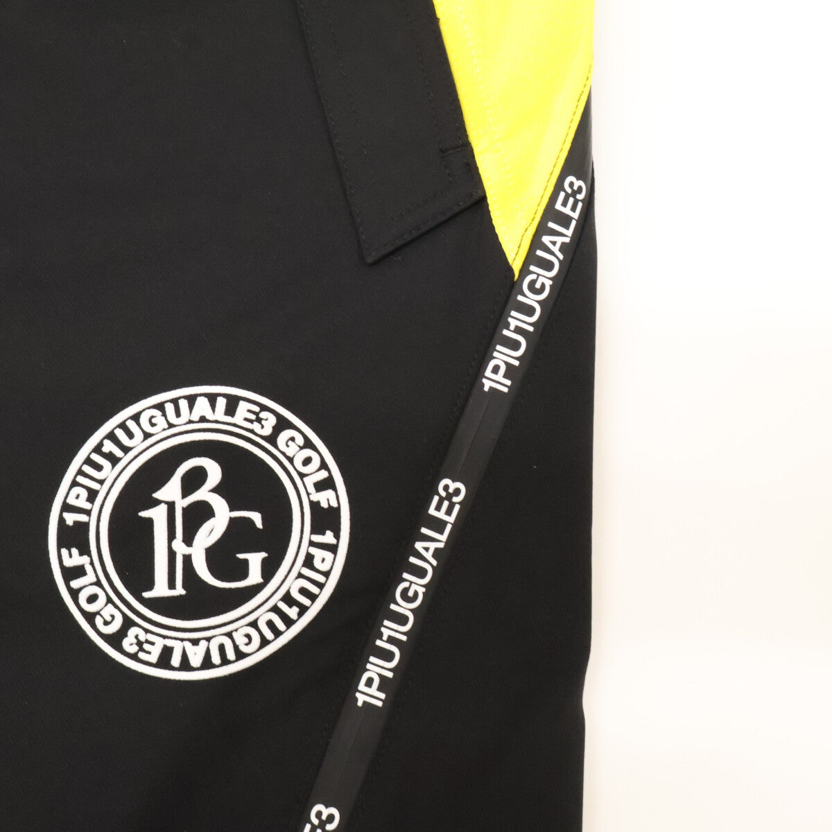 1piu1uguale3 ウノピゥウノウグァーレトレ 【GOLF】【×Del Piero】GDP010 ﾌﾞﾗｯｸ×ｲｴﾛｰ ﾄﾞﾛｰｺｰﾄﾞﾅｲﾛﾝｼﾞｮｶﾞｰﾊﾟﾝﾂ ボトムス 4