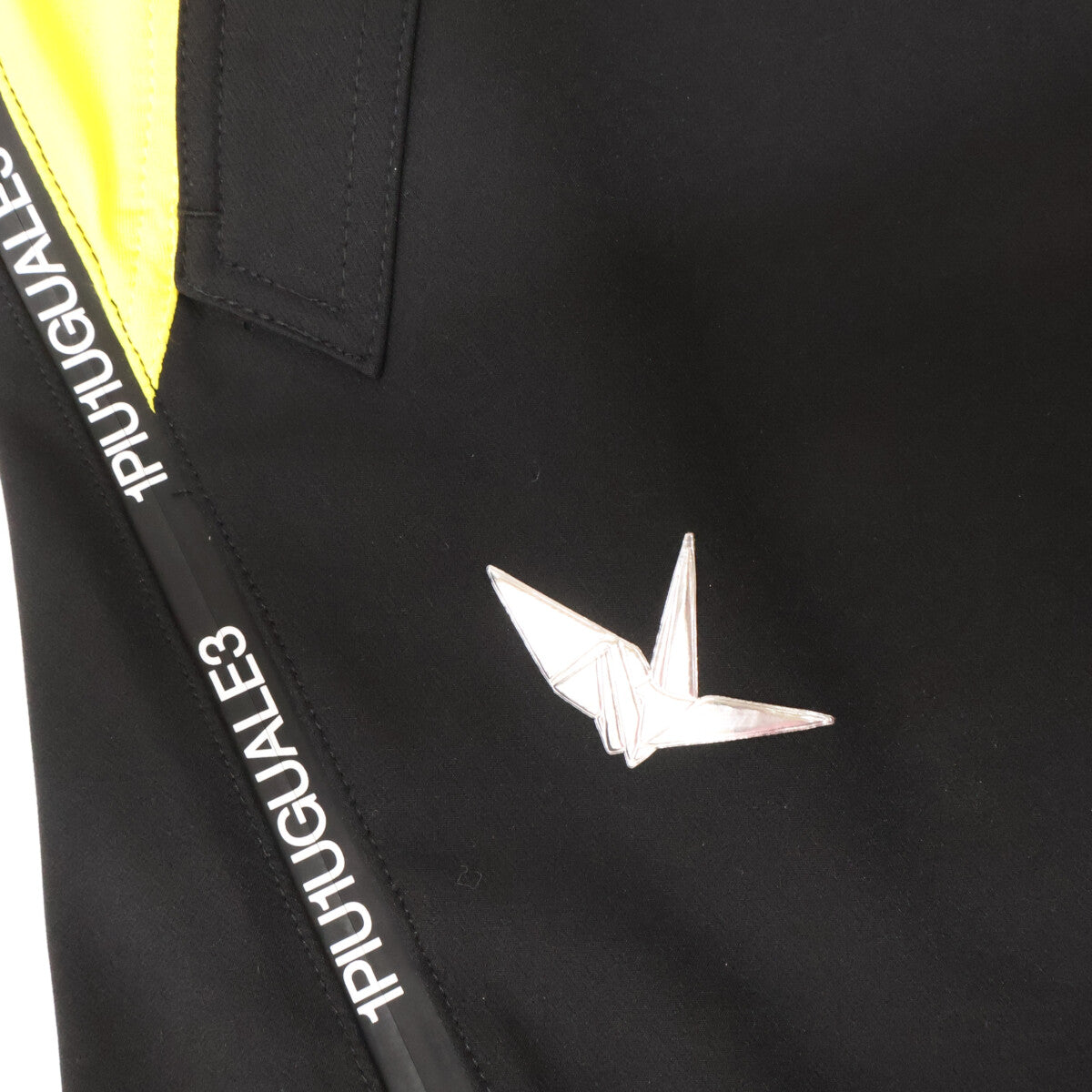 1piu1uguale3 ウノピゥウノウグァーレトレ 【GOLF】【×Del Piero】GDP010 ﾌﾞﾗｯｸ×ｲｴﾛｰ ﾄﾞﾛｰｺｰﾄﾞﾅｲﾛﾝｼﾞｮｶﾞｰﾊﾟﾝﾂ ボトムス 4