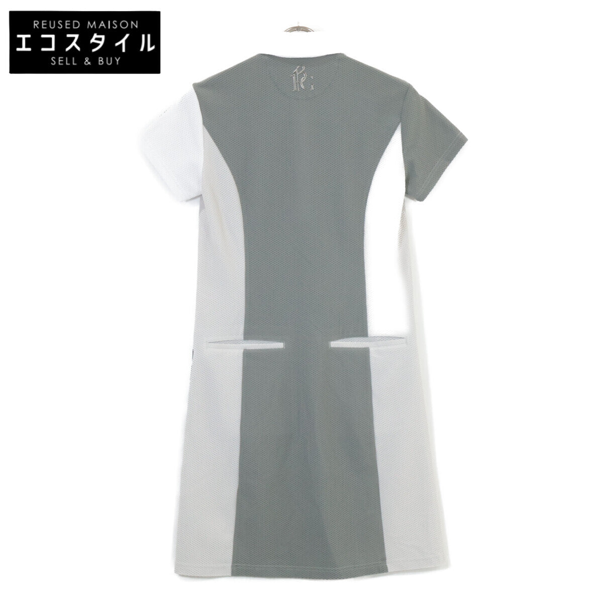 1piu1uguale3 ウノピゥウノウグァーレトレ 【GOLF】GST155 ﾎﾜｲﾄ W STRIPE ｼｮｰﾄｽﾘｰﾌﾞﾎﾟﾛｼｬﾂﾜﾝﾋﾟｰｽ ワンピース 2