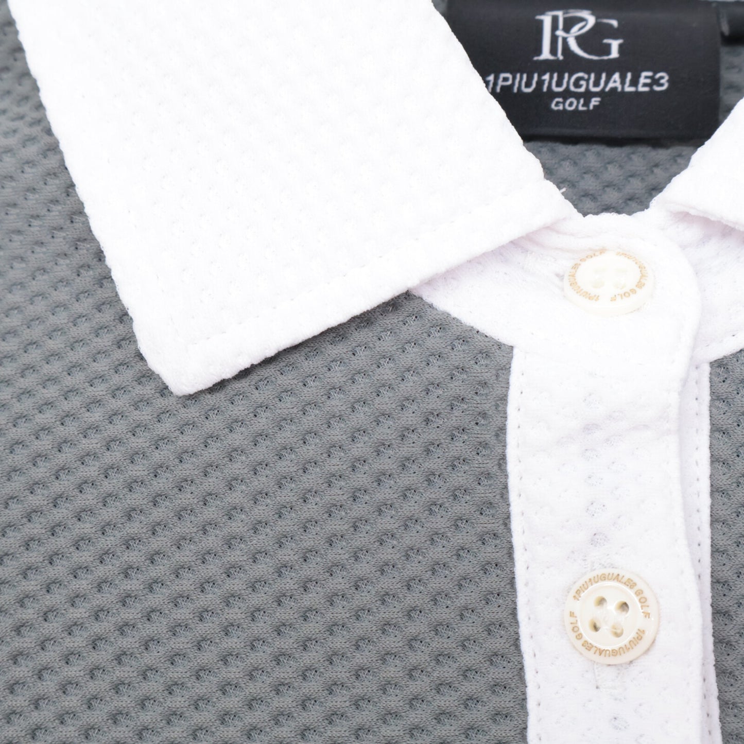 1piu1uguale3 ウノピゥウノウグァーレトレ 【GOLF】GST155 ﾎﾜｲﾄ W STRIPE ｼｮｰﾄｽﾘｰﾌﾞﾎﾟﾛｼｬﾂﾜﾝﾋﾟｰｽ ワンピース 2