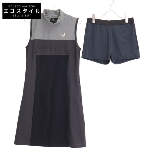 1piu1uguale3 ウノピゥウノウグァーレトレ 【GOLF】GST156 ｸﾞﾚｰ SIDE SWITCH ﾉｰｽﾘｰﾌﾞﾎﾟﾛｼｬﾂﾜﾝﾋﾟｰｽ ワンピース 2