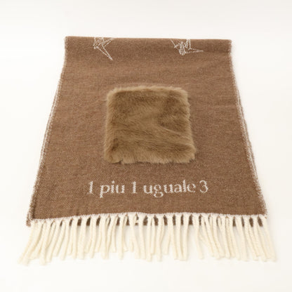 1piu1uguale3 ウノピゥウノウグァーレトレ MRG470 CAS022 75/F 113 MUFFLER with POCKET エコファーポケット マフラー