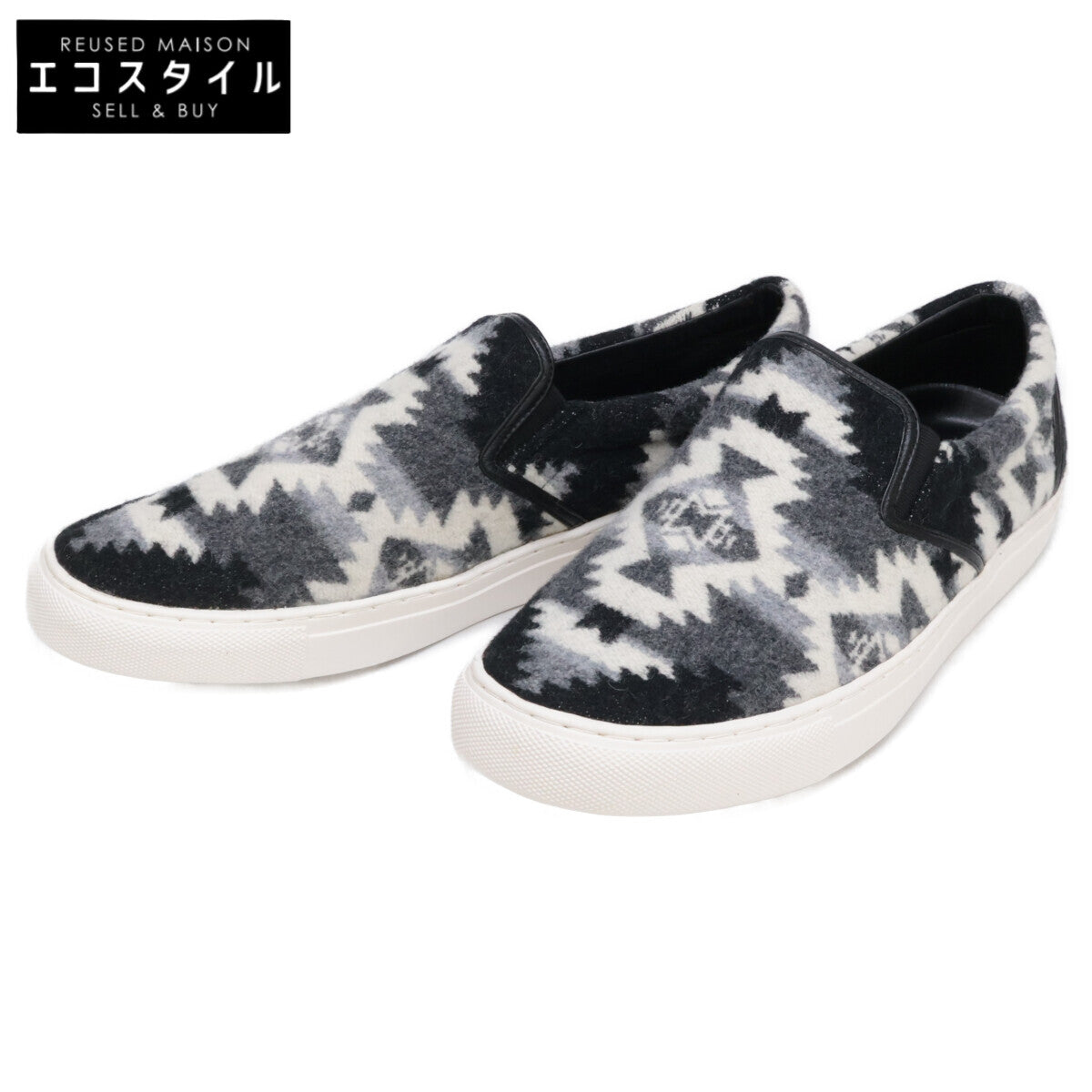 1piu1uguale3 ウノピゥウノウグァーレトレ x PENDLETON ペンドルトン 【新品同様】TN16S-053 ネイティブ柄 スリッポン シューズ 270