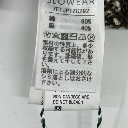 ZANONE ザノーネ ﾍﾞｰｼﾞｭ×ﾌﾞﾗｳﾝ ｺｯﾄﾝﾘﾈﾝ CHIOTO ｽﾀﾝﾄﾞｶﾗｰﾆｯﾄ ｶｰﾃﾞｨｶﾞﾝ トップス 48