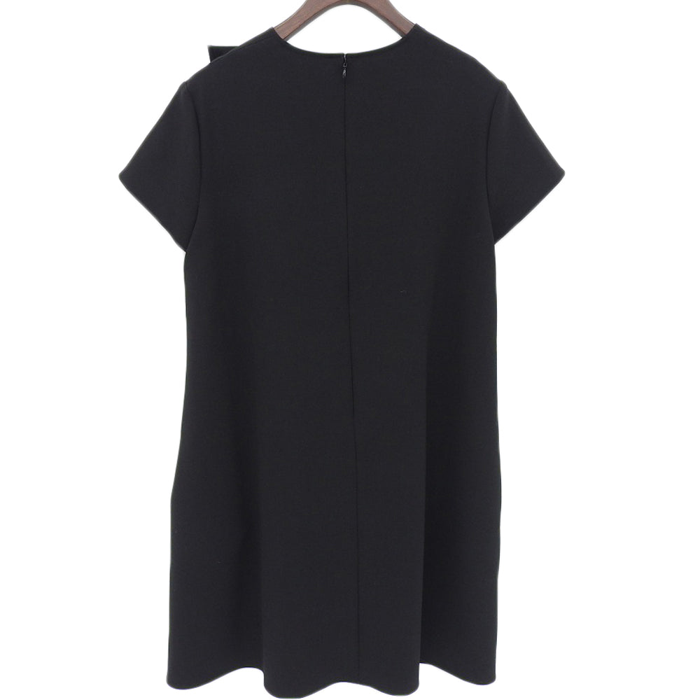 YOKOCHAN ヨーコチャン 美品 ボリュームラッフルパールドレス ワンピース レディース ブラック F YCD-124-914 24年製 ワンピース F