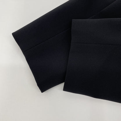 YOKOCHAN ヨーコチャン YCC-122-173 22AW ﾌﾞﾗｯｸ ﾍﾞﾙﾃｯﾄﾞﾌﾘﾙﾌﾛﾝﾄﾗｯﾌﾙｺｰﾄ コート 36