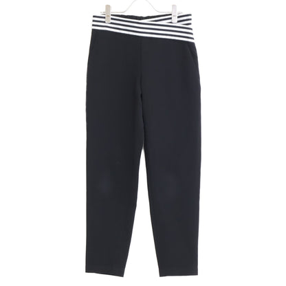 BORDERS at BALCONY ボーダーズアットバルコニー BD2111-3G-03 ﾌﾞﾗｯｸ ｳｴｽﾄｸﾛｽﾎﾞｰﾀﾞｰﾃｰﾊﾟｰﾄﾞﾊﾟﾝﾂ ボトムス 36