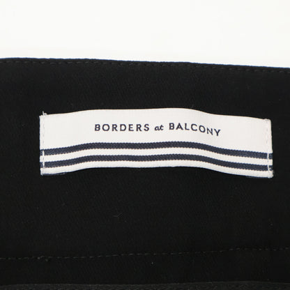 BORDERS at BALCONY ボーダーズアットバルコニー BD2111-3G-03 ﾌﾞﾗｯｸ ｳｴｽﾄｸﾛｽﾎﾞｰﾀﾞｰﾃｰﾊﾟｰﾄﾞﾊﾟﾝﾂ ボトムス 36