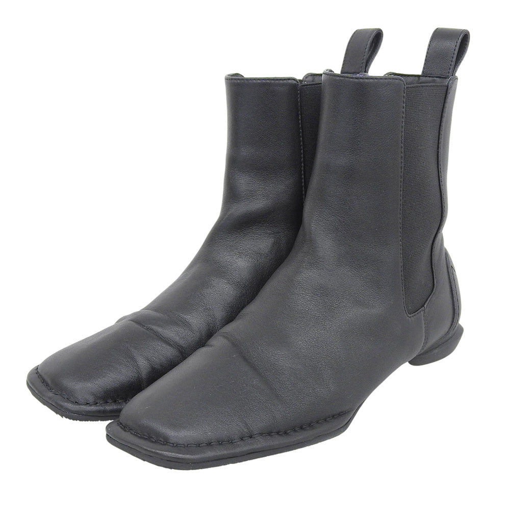 SHISEI シーセイ 美品 SQUARE SIDE サイドゴアブーツ シューズ レディース ブラック 37 24014S シューズ 37