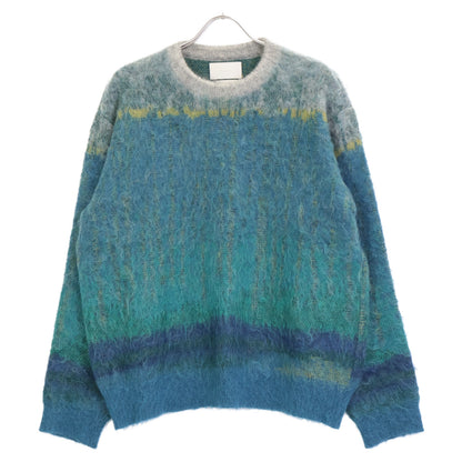 YOKE ヨーク 25SS ﾌﾞﾙｰ TREE JAQUARD MOHAIR SWEATER トップス 2