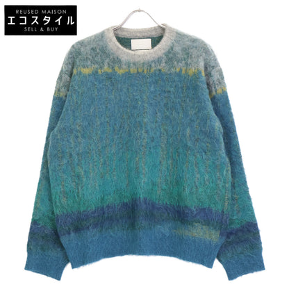 YOKE ヨーク 25SS ﾌﾞﾙｰ TREE JAQUARD MOHAIR SWEATER トップス 2