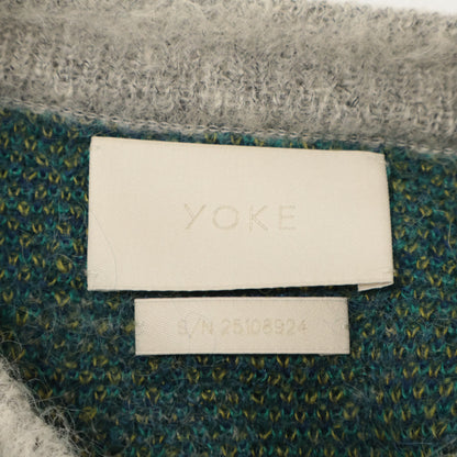 YOKE ヨーク 25SS ﾌﾞﾙｰ TREE JAQUARD MOHAIR SWEATER トップス 2