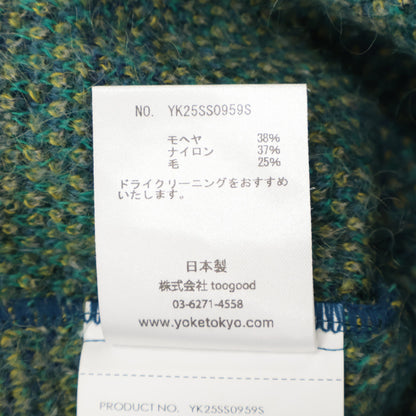 YOKE ヨーク 25SS ﾌﾞﾙｰ TREE JAQUARD MOHAIR SWEATER トップス 2