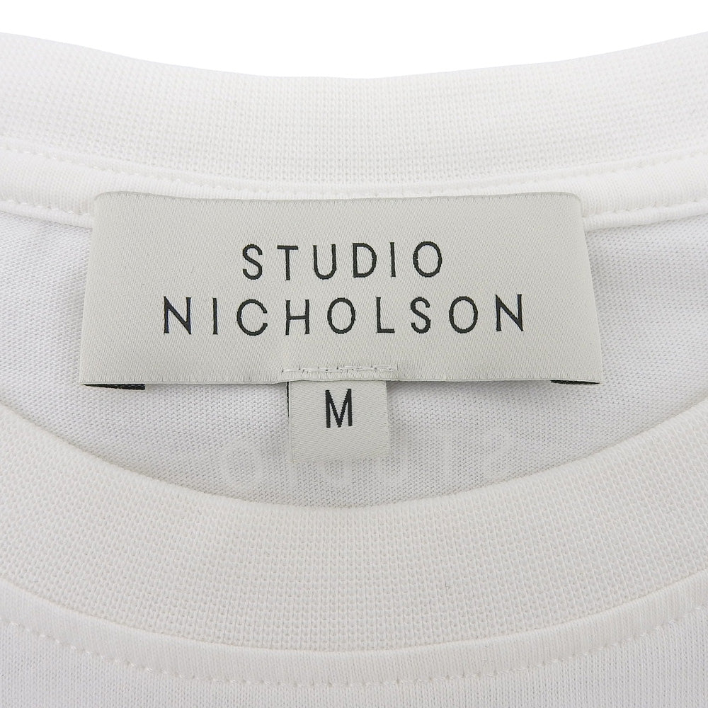 STUDIO NICHOLSON スタジオ ニコルソン 美品 コットン ショート スリーブ Tシャツ トップス メンズ ホワイト M トップス M