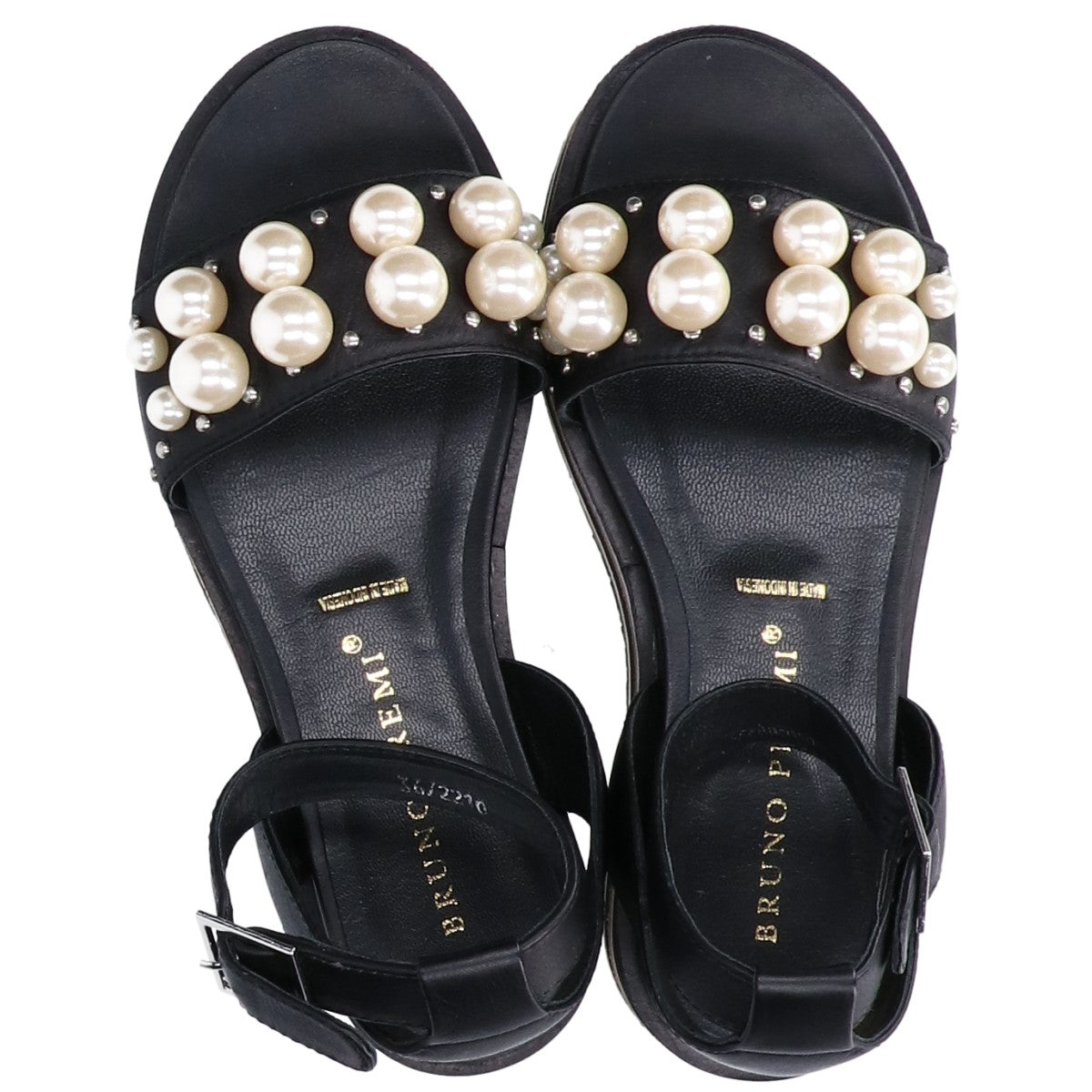 BRUNO PREMI ブルーノプレミ 【新品同様】R4500VIPE パール装飾 プラットフォーム サンダル 36