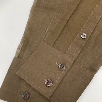 ANAYI アナイ 【新品同様】10211714340 コットン シアーシャツ ワンピース 36