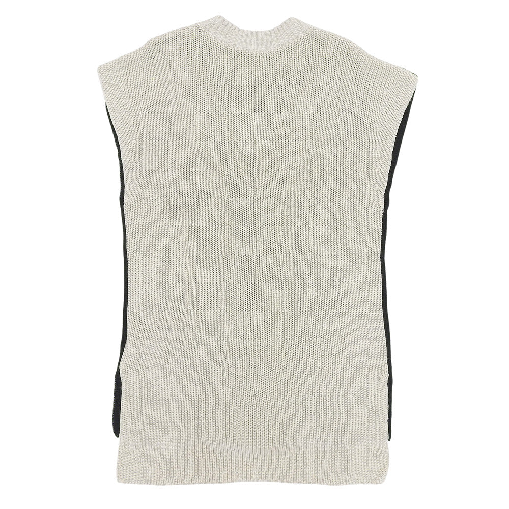 ADORE アドーア 美品 麻ケーブルニットトップ トップス レディース ベージュ×ブラック 38 531-2170424 トップス 38