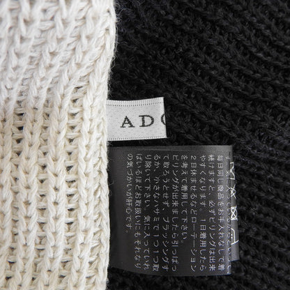 ADORE アドーア 美品 麻ケーブルニットトップ トップス レディース ベージュ×ブラック 38 531-2170424 トップス 38