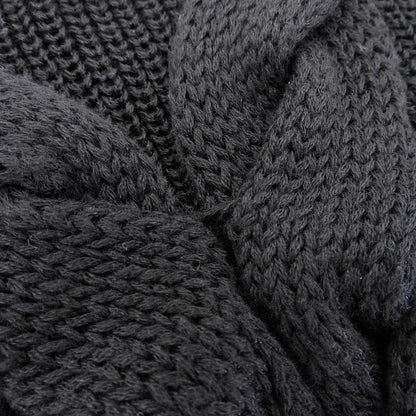 ADORE アドーア 美品 麻ケーブルニットトップ トップス レディース ベージュ×ブラック 38 531-2170424 トップス 38