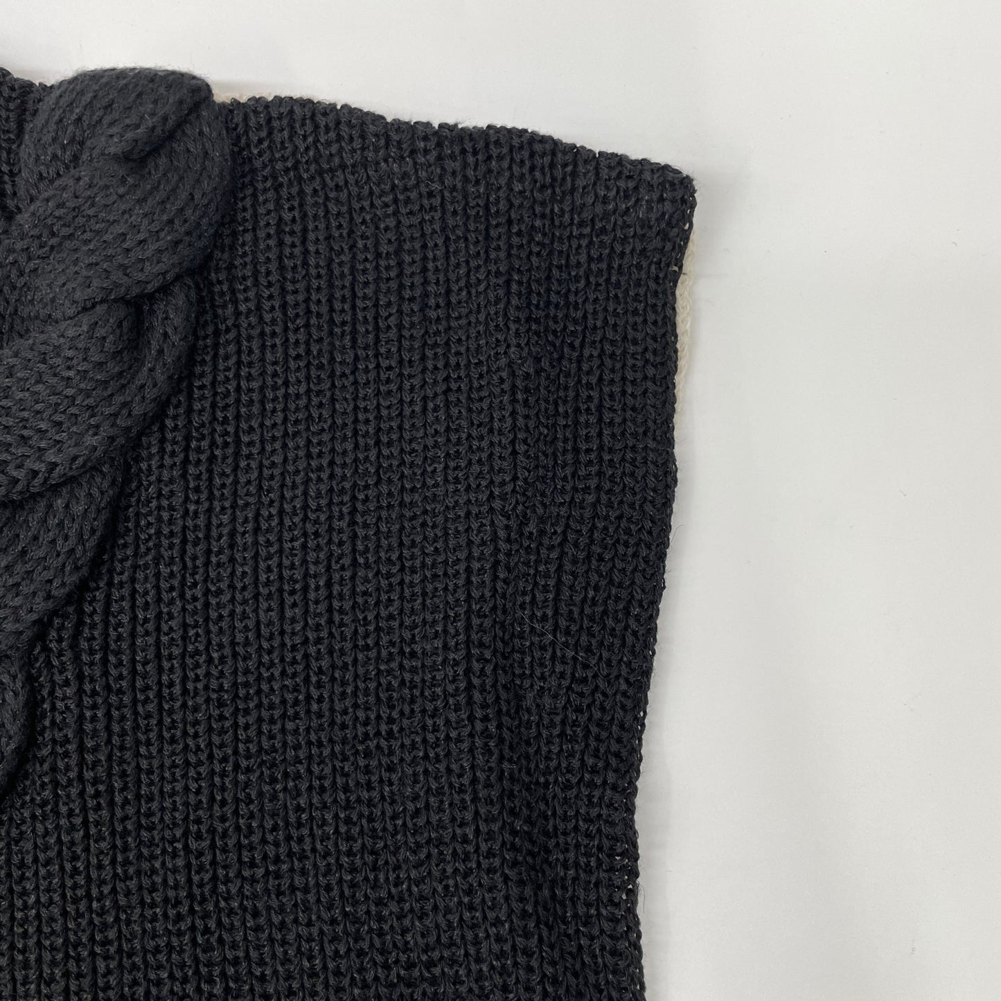 ADORE アドーア 美品 麻ケーブルニットトップ トップス レディース ベージュ×ブラック 38 531-2170424 トップス 38