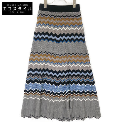 ADORE アドーア 531-2172323 ﾏﾙﾁｶﾗｰ ﾄﾗｲｱﾝｸﾞﾙﾎﾞｰﾀﾞｰﾆｯﾄｽｶｰﾄ スカート 38