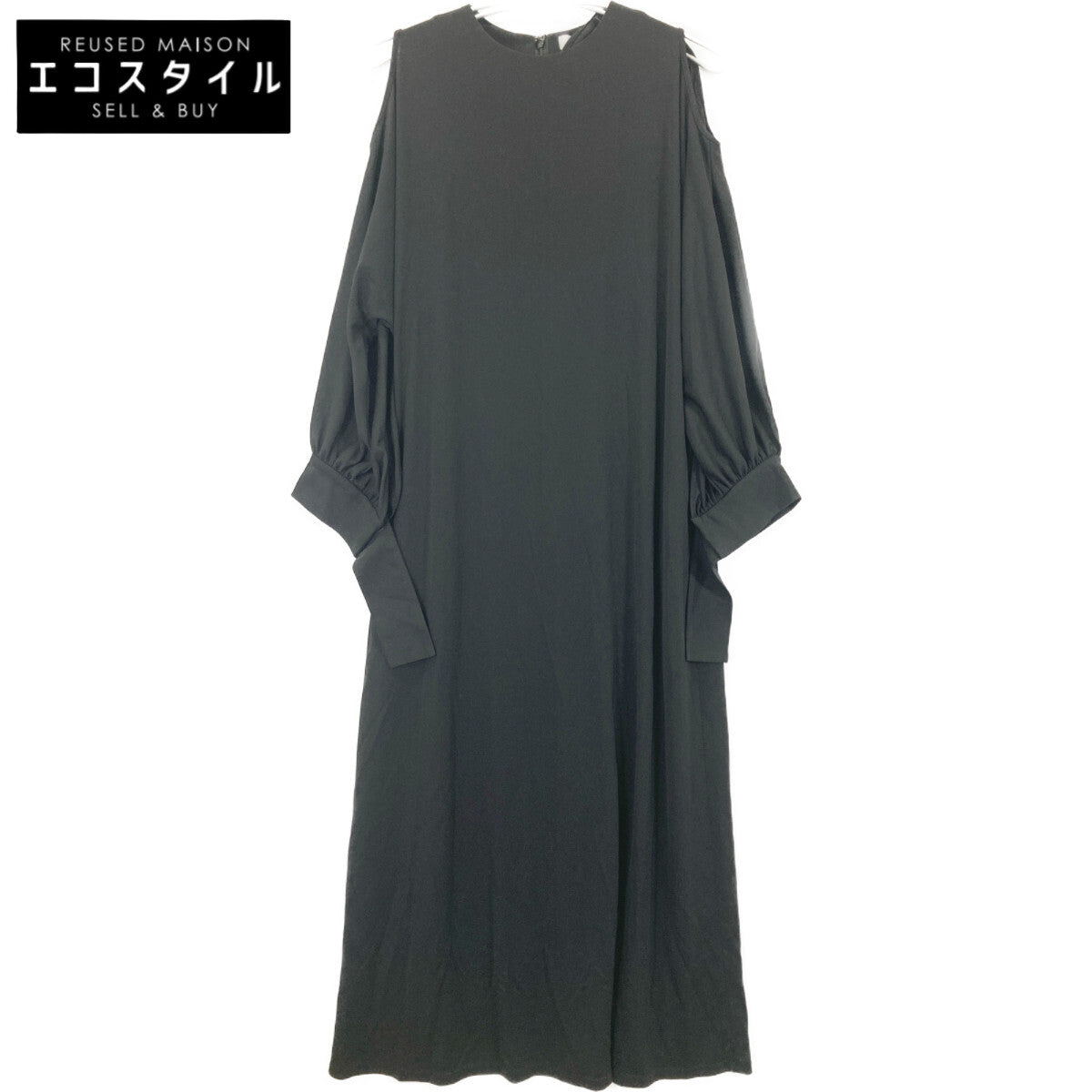 ADORE アドーア 531-1140509 ﾌﾞﾗｯｸ ﾄﾞﾗｲﾀｯﾁｽﾑｰｽﾜﾝﾋﾟｰｽ ワンピース 38