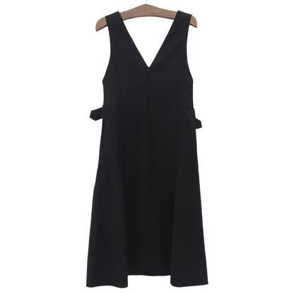 ADORE アドーア 美品 サイドベルトジャンスカート ワンピース レディース ブラック 38 531-9240811 ワンピース 38