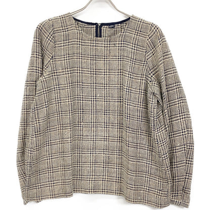 45R フォーティファイブ アール 8013062 ﾈｲﾋﾞｰ×ﾍﾞｰｼﾞｭ ｼﾙｸ100 45R 先染めﾀｯｻｰｼﾙｸBLOUSE トップス 2