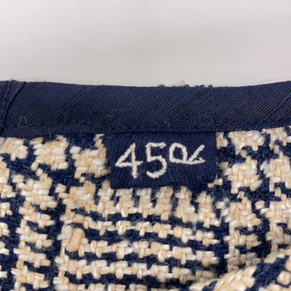 45R フォーティファイブ アール 8013062 ﾈｲﾋﾞｰ×ﾍﾞｰｼﾞｭ ｼﾙｸ100 45R 先染めﾀｯｻｰｼﾙｸBLOUSE トップス 2